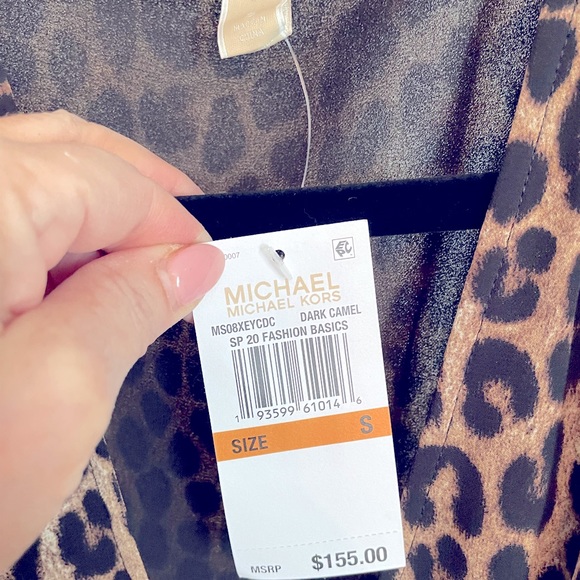 NWT Michael Kors Leopard Mini Dress - Picture 2 of 3
